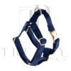 Blue velvet soft dog harnesses harness