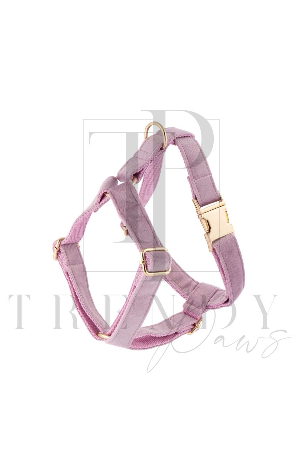 Lavender velvet soft dog harnesses harness