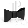 black Pu leather dogs bow ties