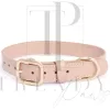 pink Pu leather dogs collar