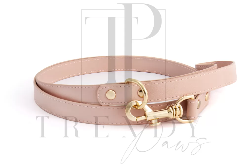 pink Pu leather dogs leash